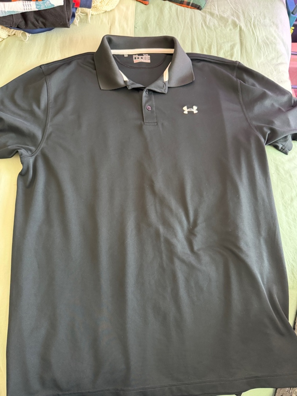 Under Armour Men’s Black Polo with White Logo